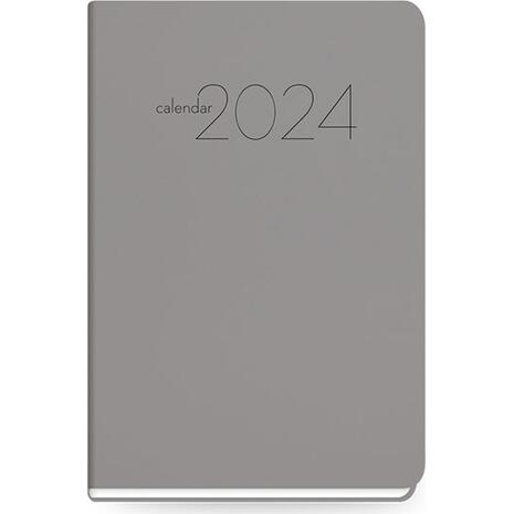 Ημερολόγιο εβδομαδιαίο The Writing Fields All Times 320 7.5x11cm 2024 ημιεύκαμπτο εξώφυλλο με ματ δερματίνη γκρι